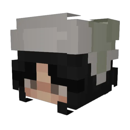 rachellu Minecraft avatar head, 3D render
