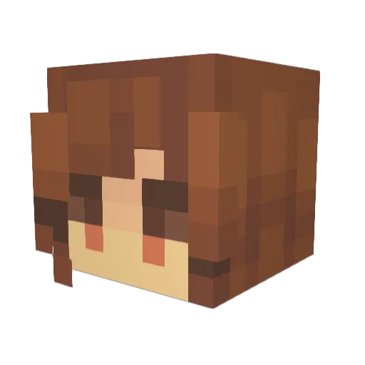 rachelpoo Minecraft avatar head, 3D render