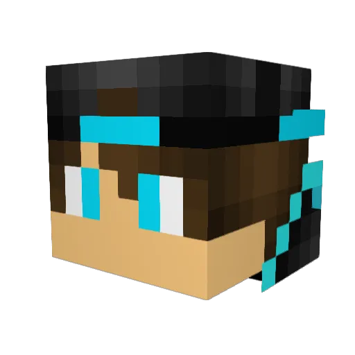 rachidgb11 Minecraft avatar head, 3D render
