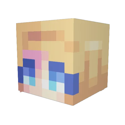 rachmia Minecraft avatar head, 3D render