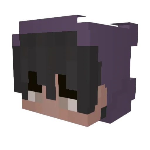 raciing Minecraft avatar head, 3D render
