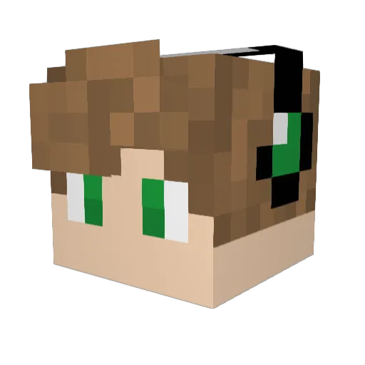 racino Minecraft avatar head, 3D render