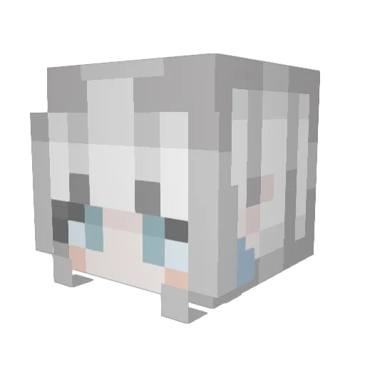 racisit Minecraft avatar head, 3D render