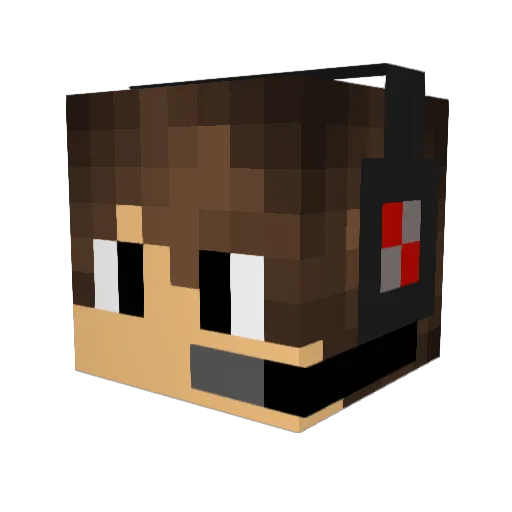 rackda Minecraft avatar head, 3D render