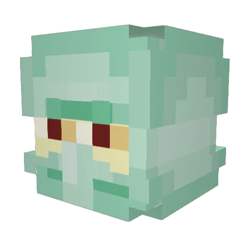 racks__x Minecraft avatar head, 3D render