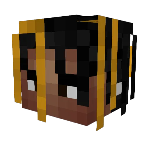 rackstar4L Minecraft avatar head, 3D render
