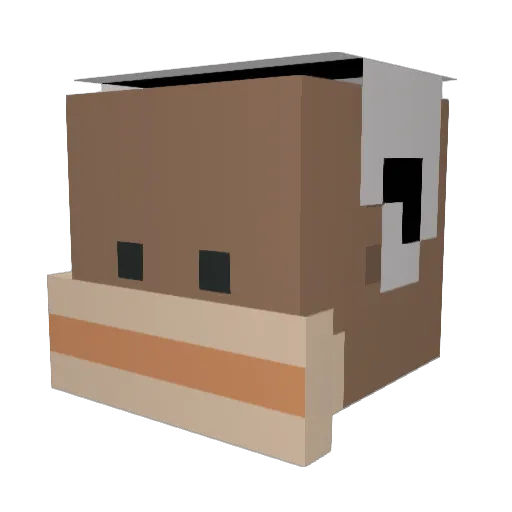 racor777 Minecraft avatar head, 3D render