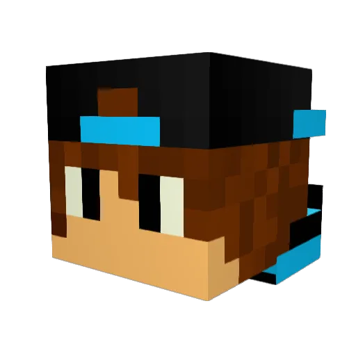 racsoo Minecraft avatar head, 3D render