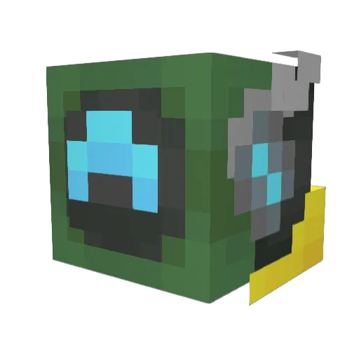 ractor327 Minecraft avatar head, 3D render