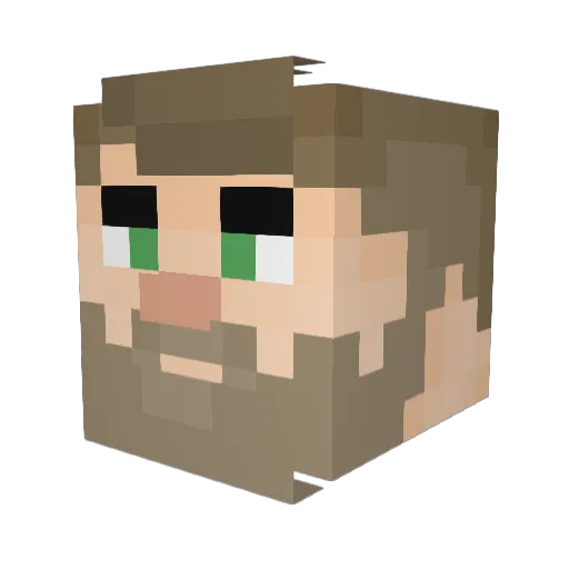 radagast361 Minecraft avatar head, 3D render
