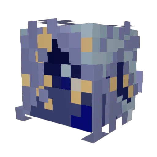 radarcentric Minecraft avatar head, 3D render