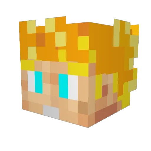 raddyl Minecraft avatar head, 3D render