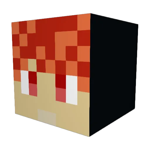 radialtoxicity Minecraft avatar head, 3D render