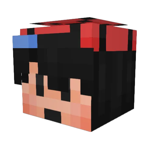 radicalfight Minecraft avatar head, 3D render