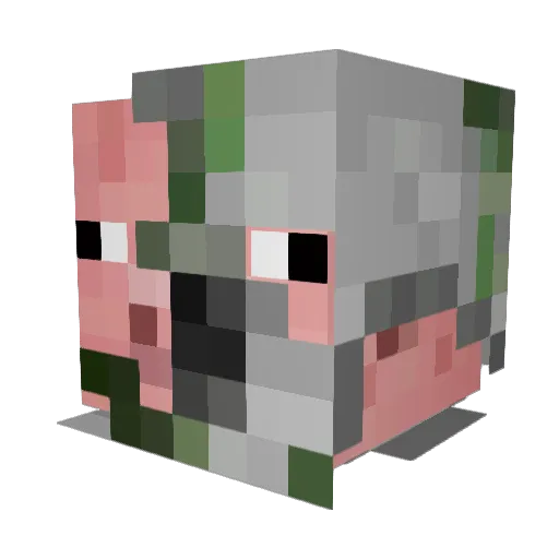 radicra Minecraft avatar head, 3D render