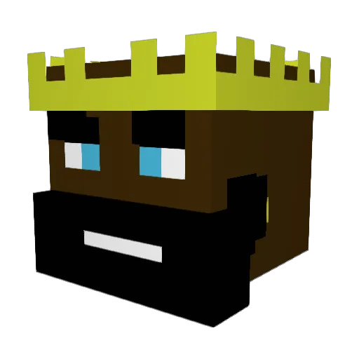 radioactivehusky Minecraft avatar head, 3D render