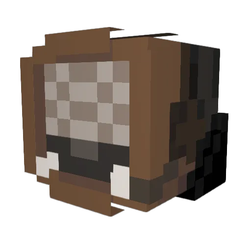 radiodeux Minecraft avatar head, 3D render