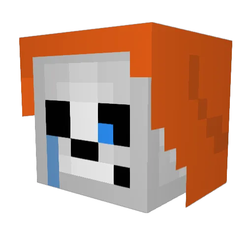 radiomir Minecraft avatar head, 3D render