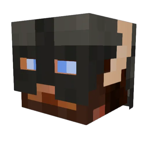 radioninja Minecraft avatar head, 3D render