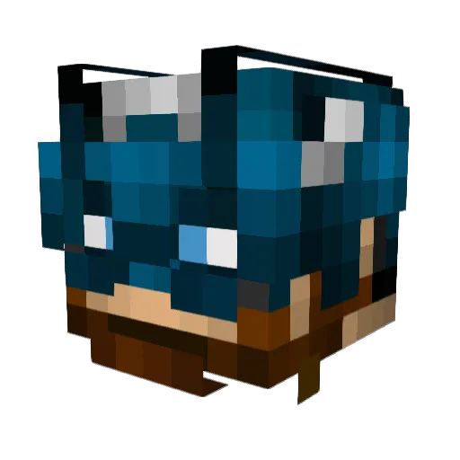 radiowaveUK Minecraft avatar head, 3D render