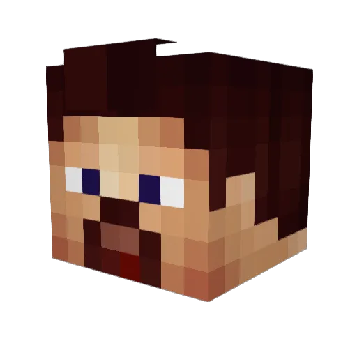 radomand Minecraft avatar head, 3D render