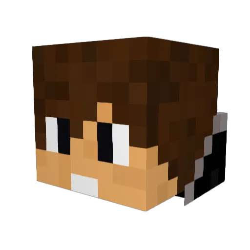radus75 Minecraft avatar head, 3D render
