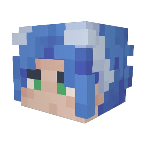 radvin_voice Minecraft avatar head, 3D render