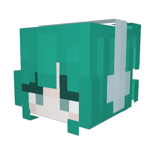 radxmae Minecraft avatar head, 3D render