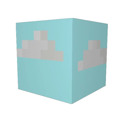 radzie Minecraft avatar head, 3D render