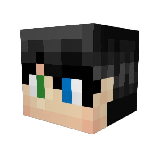 radzix Minecraft avatar head, 3D render