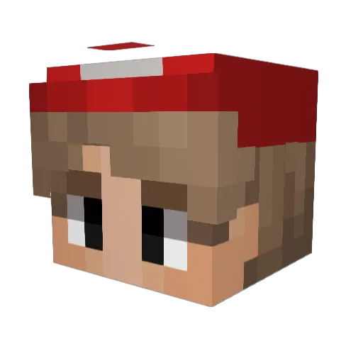 rae0vr Minecraft avatar head, 3D render