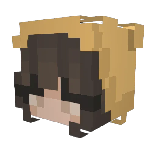 rae2x Minecraft avatar head, 3D render