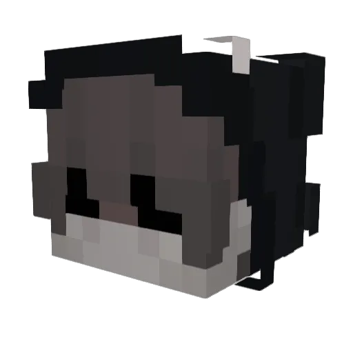 raealien Minecraft avatar head, 3D render