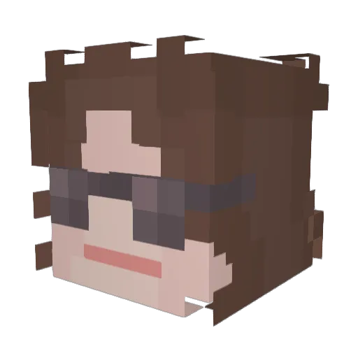 raebbq Minecraft avatar head, 3D render
