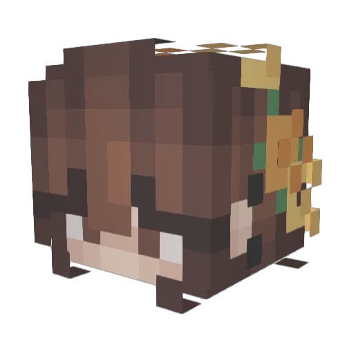 raellabella Minecraft avatar head, 3D render
