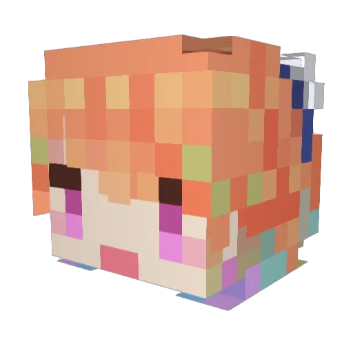 raenthuse Minecraft avatar head, 3D render