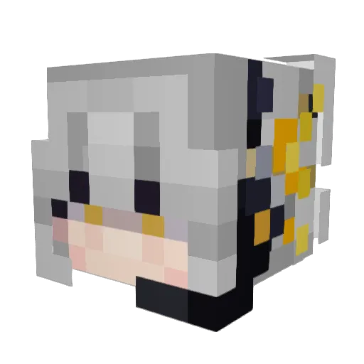 raeory Minecraft avatar head, 3D render