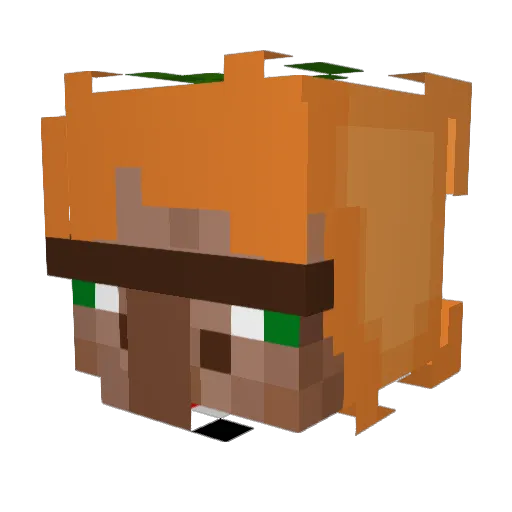 raeport Minecraft avatar head, 3D render