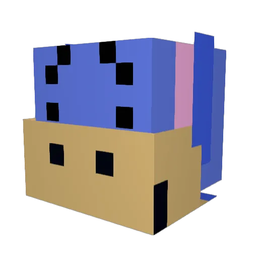 raerae97 Minecraft avatar head, 3D render