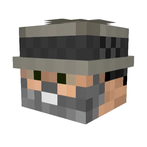 raetro_ Minecraft avatar head, 3D render