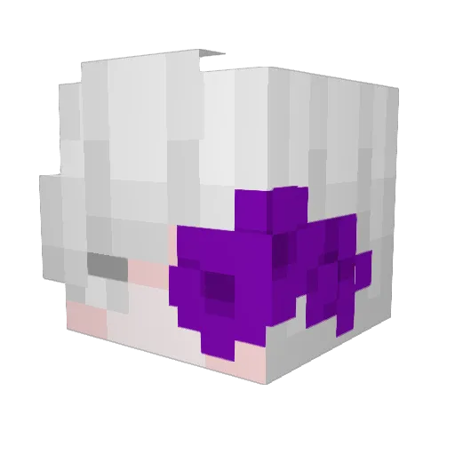 raevenzz Minecraft avatar head, 3D render