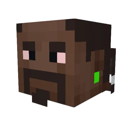 rafaSHBZT Minecraft avatar head, 3D render