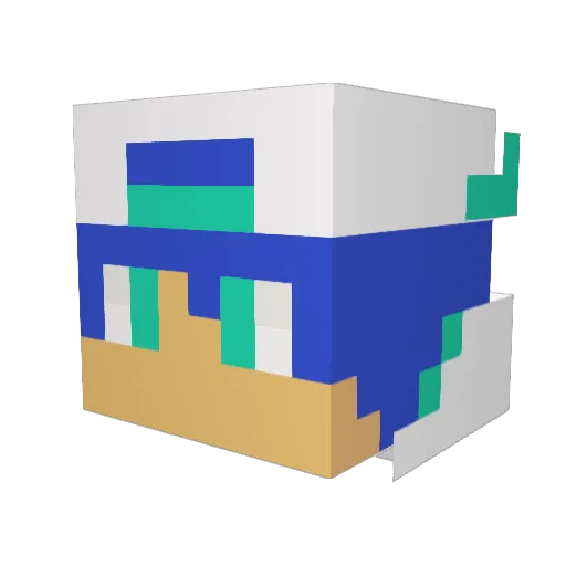rafacaet Minecraft avatar head, 3D render