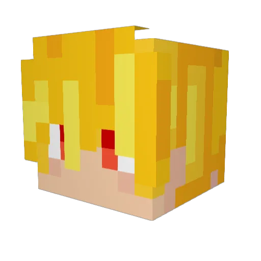 rafaelotee Minecraft avatar head, 3D render
