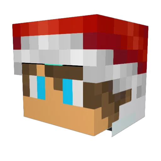 rafaelpk Minecraft avatar head, 3D render