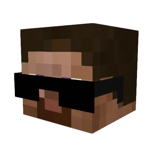rafaeutz Minecraft avatar head, 3D render