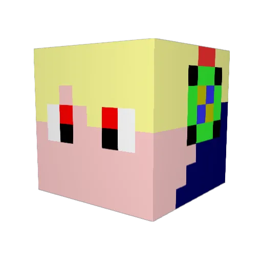 rafagnit Minecraft avatar head, 3D render