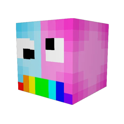 rafahellin Minecraft avatar head, 3D render