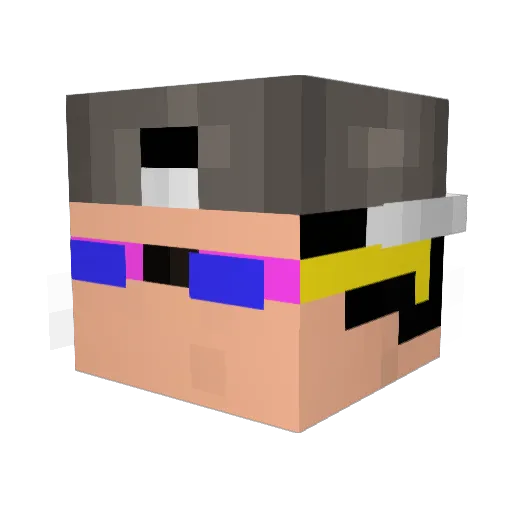 rafajogajogos Minecraft avatar head, 3D render