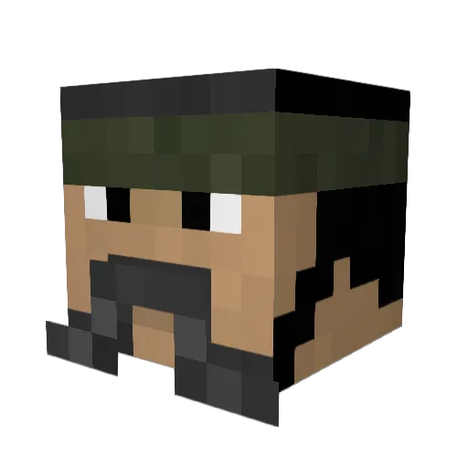 rafale21 Minecraft avatar head, 3D render